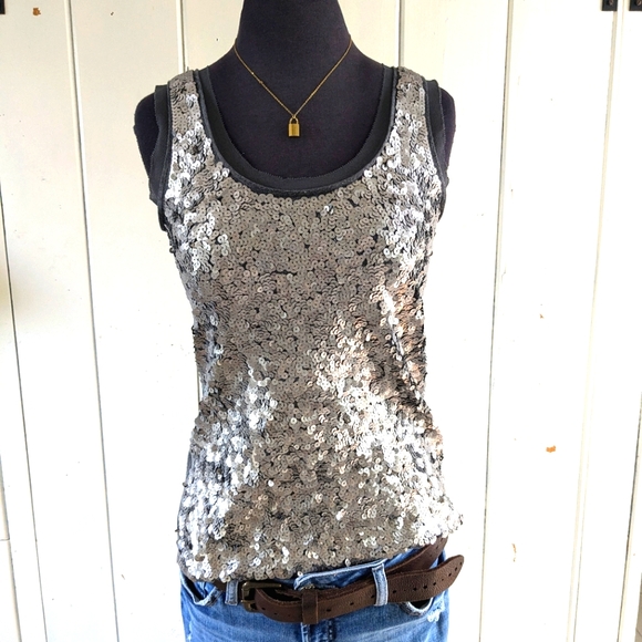 Ann Taylor Sequin Tank sz S - Picture 2 of 10